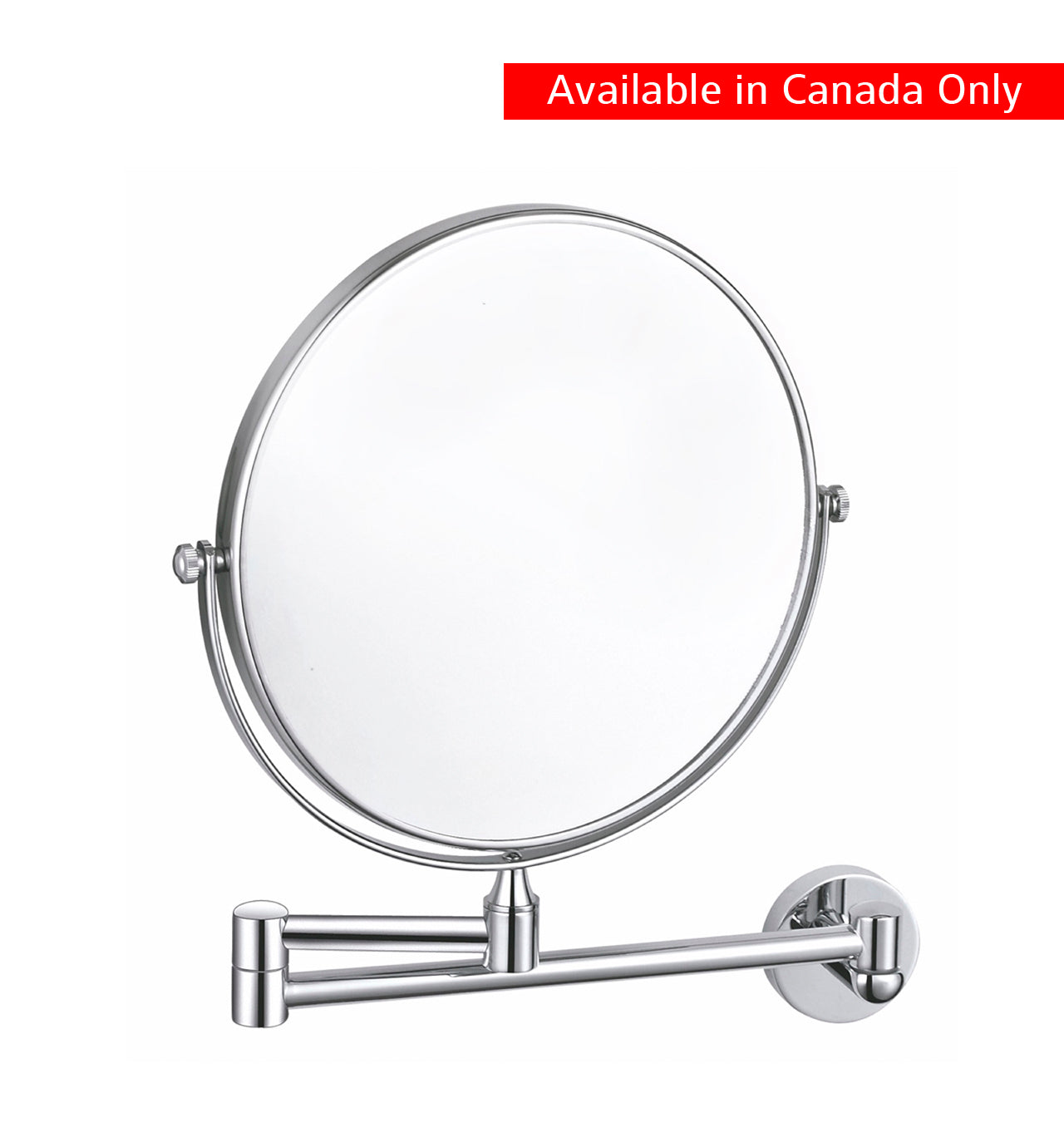 Aqua Rondo by KubeBath Two-Sided Swivel Wall Mount Mirror – Chrome