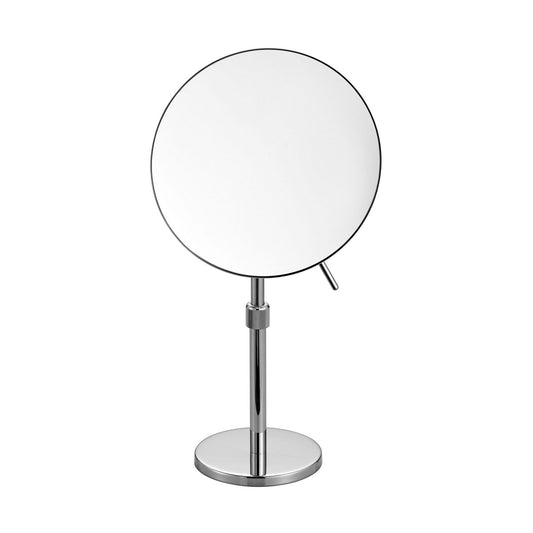 Aqua Rondo by KubeBath Magnifying Mirror W/ Adjustable Height – Chrome