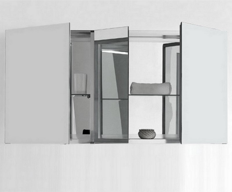 50″ Wide Mirrored Bathroom Medicine Cabinet
