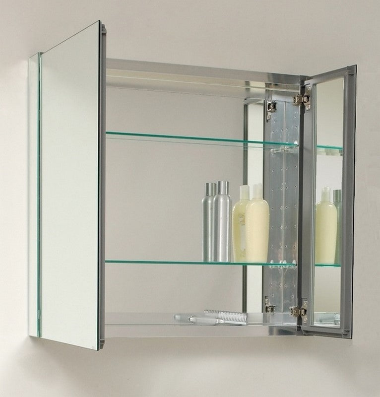 30″ Wide Mirrored Bathroom Medicine Cabinet