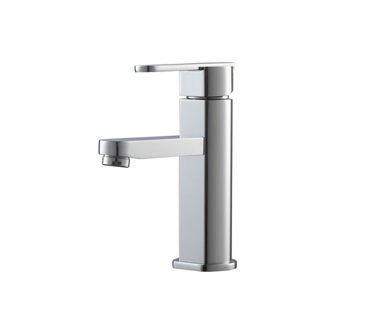 Aqua Roundo Single Hole Mount Bathroom Vanity Faucet – Chrome