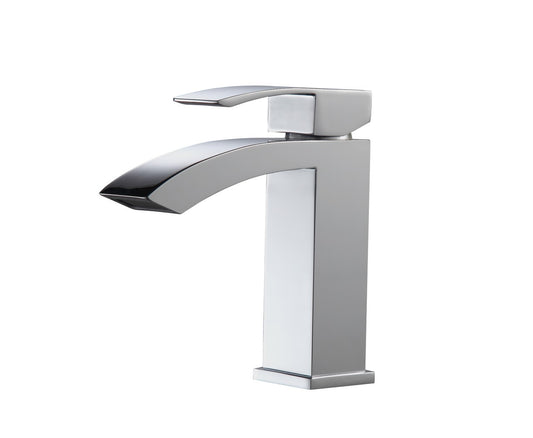 Aqua Balzo Single Lever Wide Spread Bathroom Vanity Faucet – Chrome