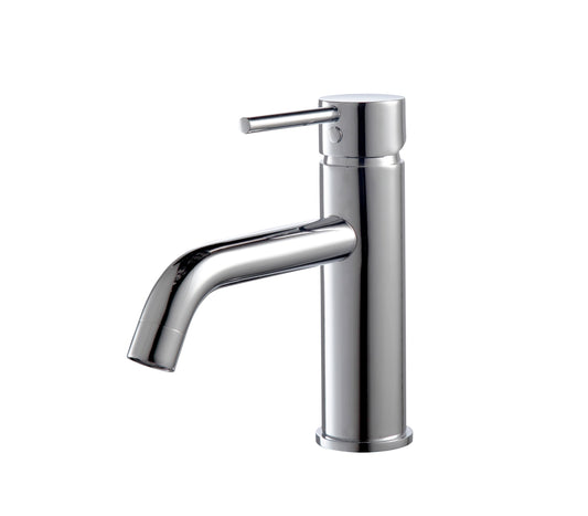 Aqua Rondo Single Hole Mount Bathroom Vanity Faucet – Chrome