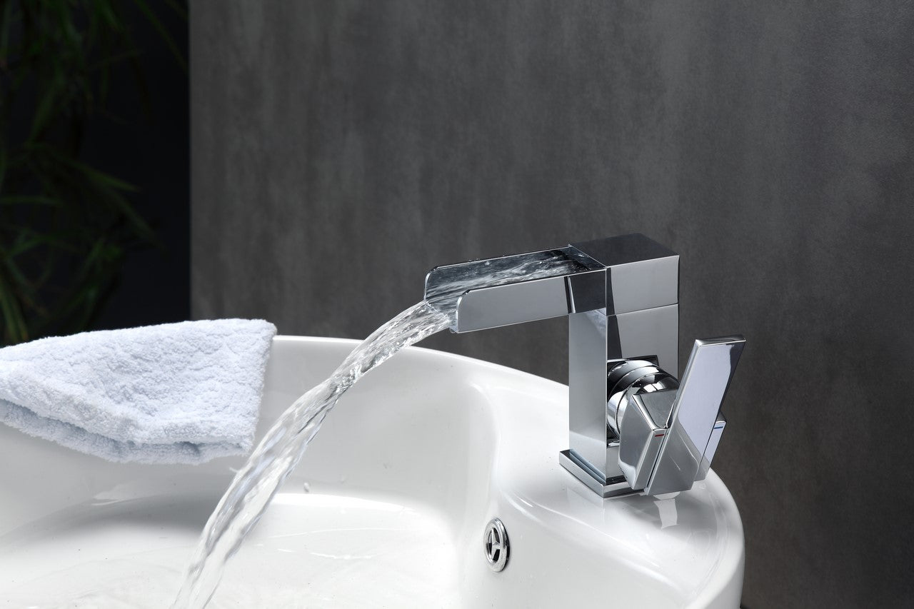 Aqua Fontana Single Lever Waterfall Faucet – Chrome
