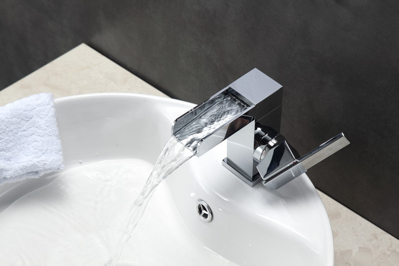 Aqua Fontana Single Lever Waterfall Faucet – Chrome