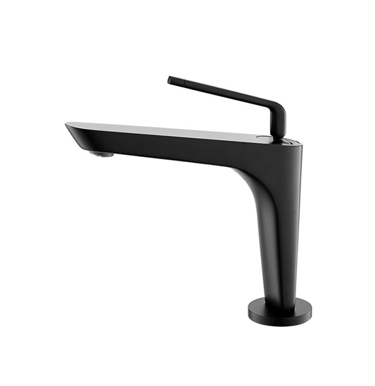 Aqua Saggio by KubeBath Single Lever Bathroom Vanity Faucet – Matte Black