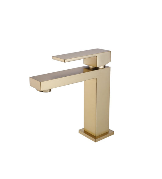 Aqua Kubo Single Lever Bathroom Vanity Faucet – Gold