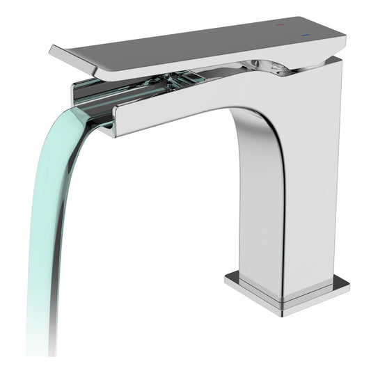 Aqua Cascata Single Lever Bathroom Vanity Faucet – Chrome