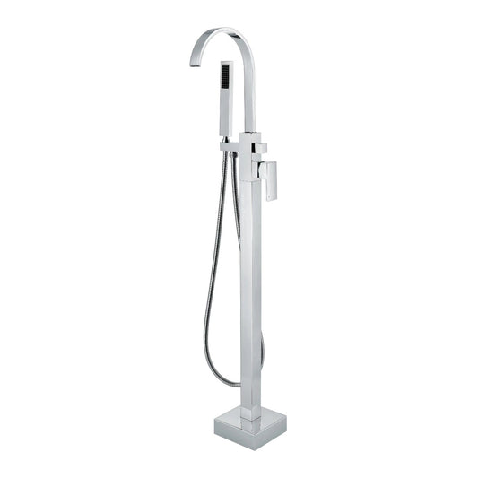 Aqua Arcco Floor Mounted Soaker Tub Faucet – Chrome
