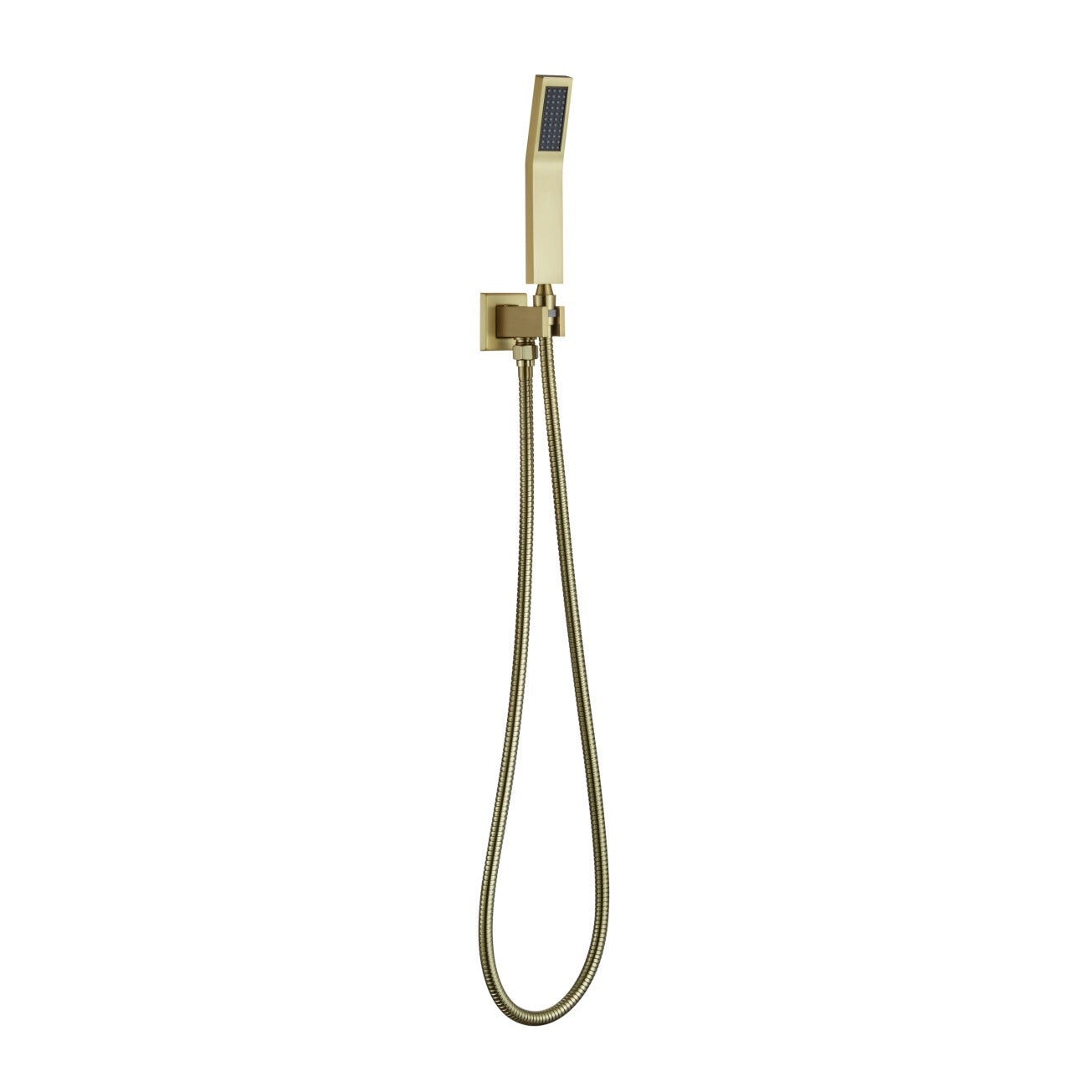 Aqua Piazza Gold Shower Set w/ 12″ Square Rain Shower, Tub Filler and Handheld