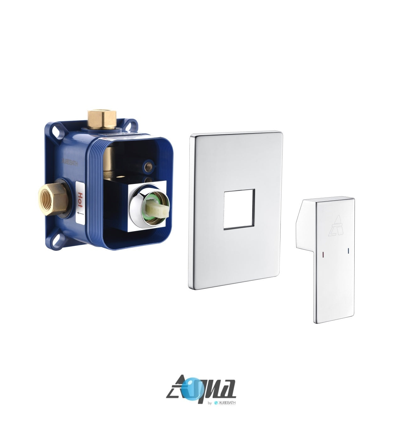 Aqua Piazza by KubeBath 2-Way Rough-In Valve W/ Cover Plate, Handle and Diverter