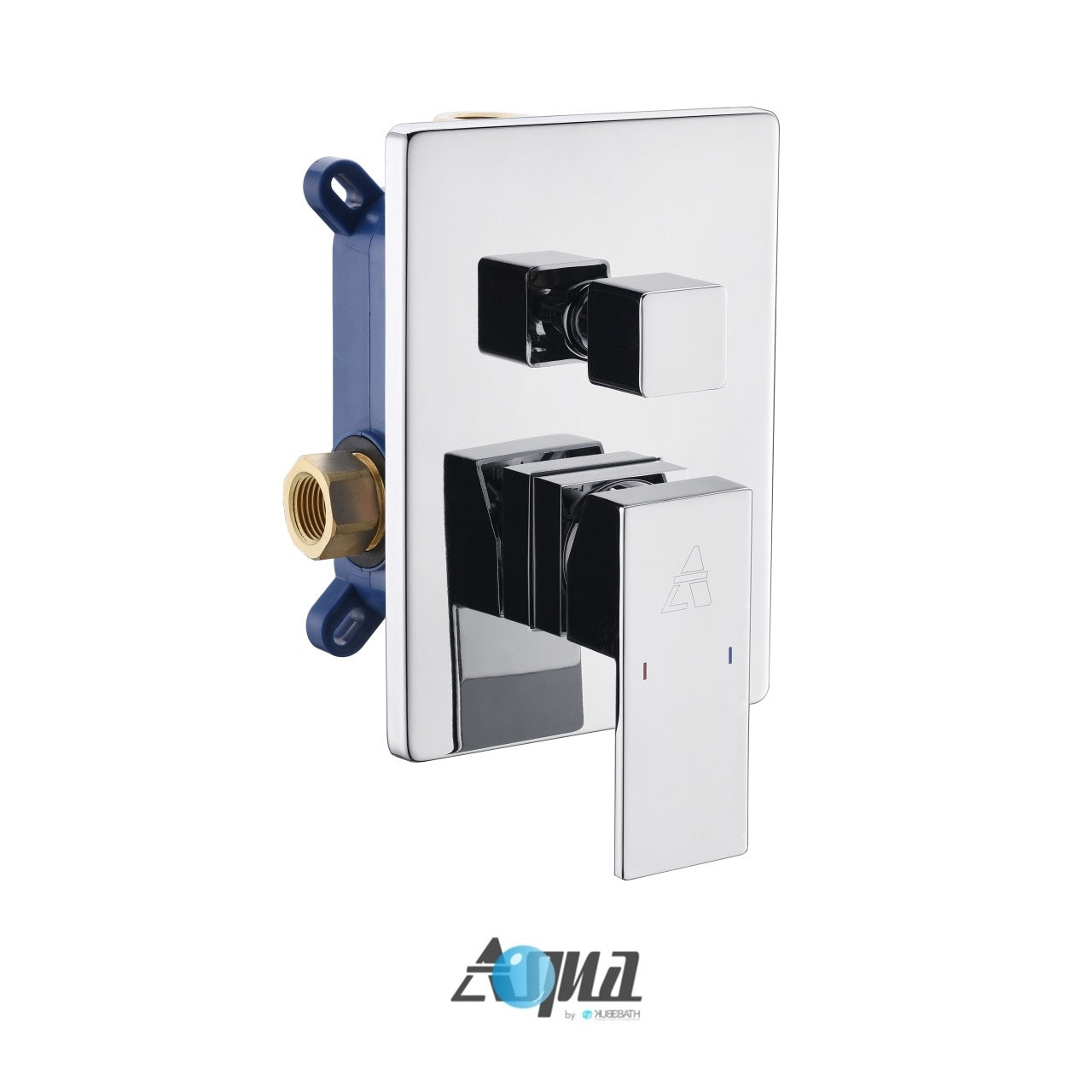 Aqua Piazza Shower Set w/ 12″ Ceiling Mount Square Rain Shower and Handheld