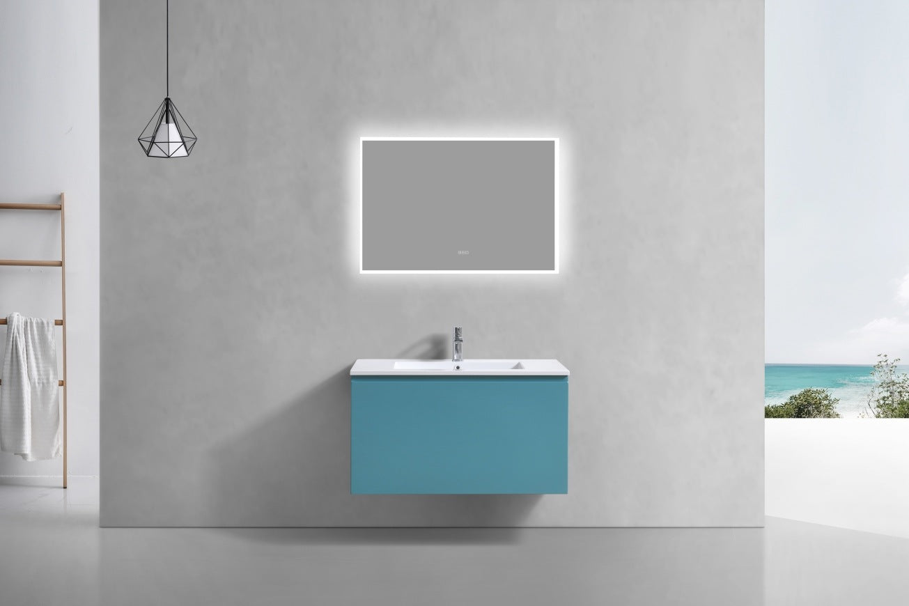 KubeBath 36″ Balli Modern Bathroom Vanity in Teal Green Finish