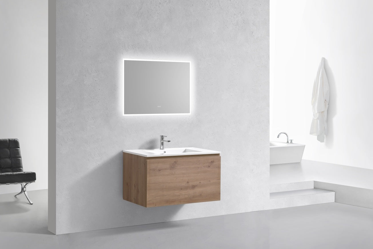 KubeBath 36″ Balli Modern Bathroom Vanity in White Oak Finish