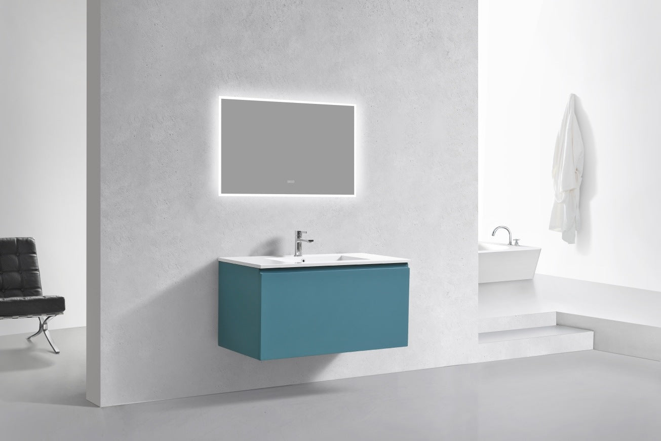 KubeBath 40″ Balli Modern Bathroom Vanity in Teal Green Finish