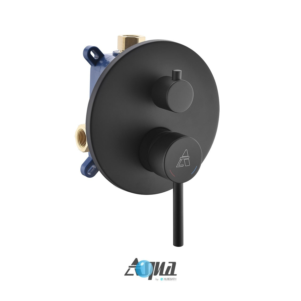 Aqua Rondo Black Shower Shower Set w/ Ceiling Mount 8″ Rain Shower and Handheld