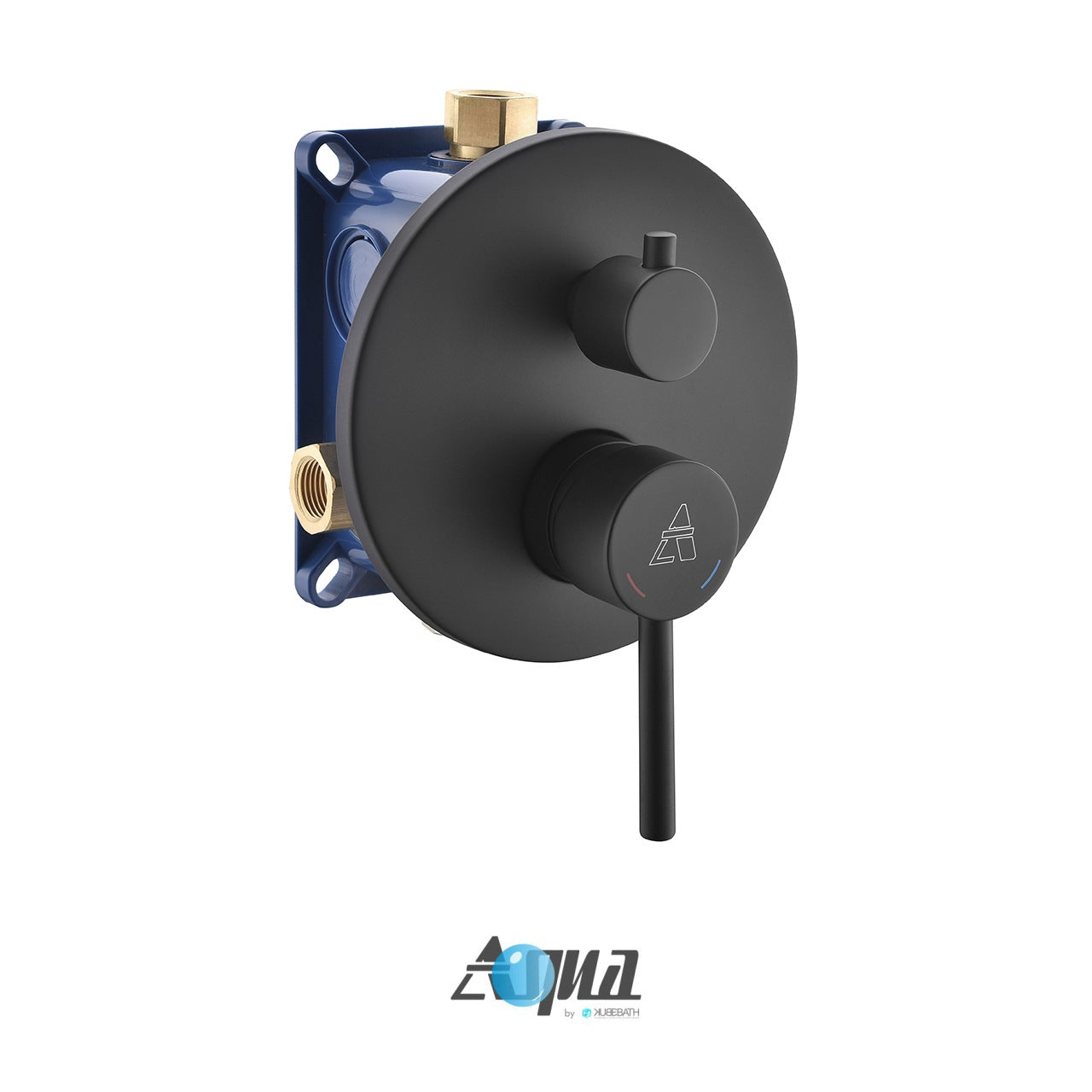 Aqua Rondo Black Shower Set w/ 8″ Rain Shower, Handheld and Tub Filler