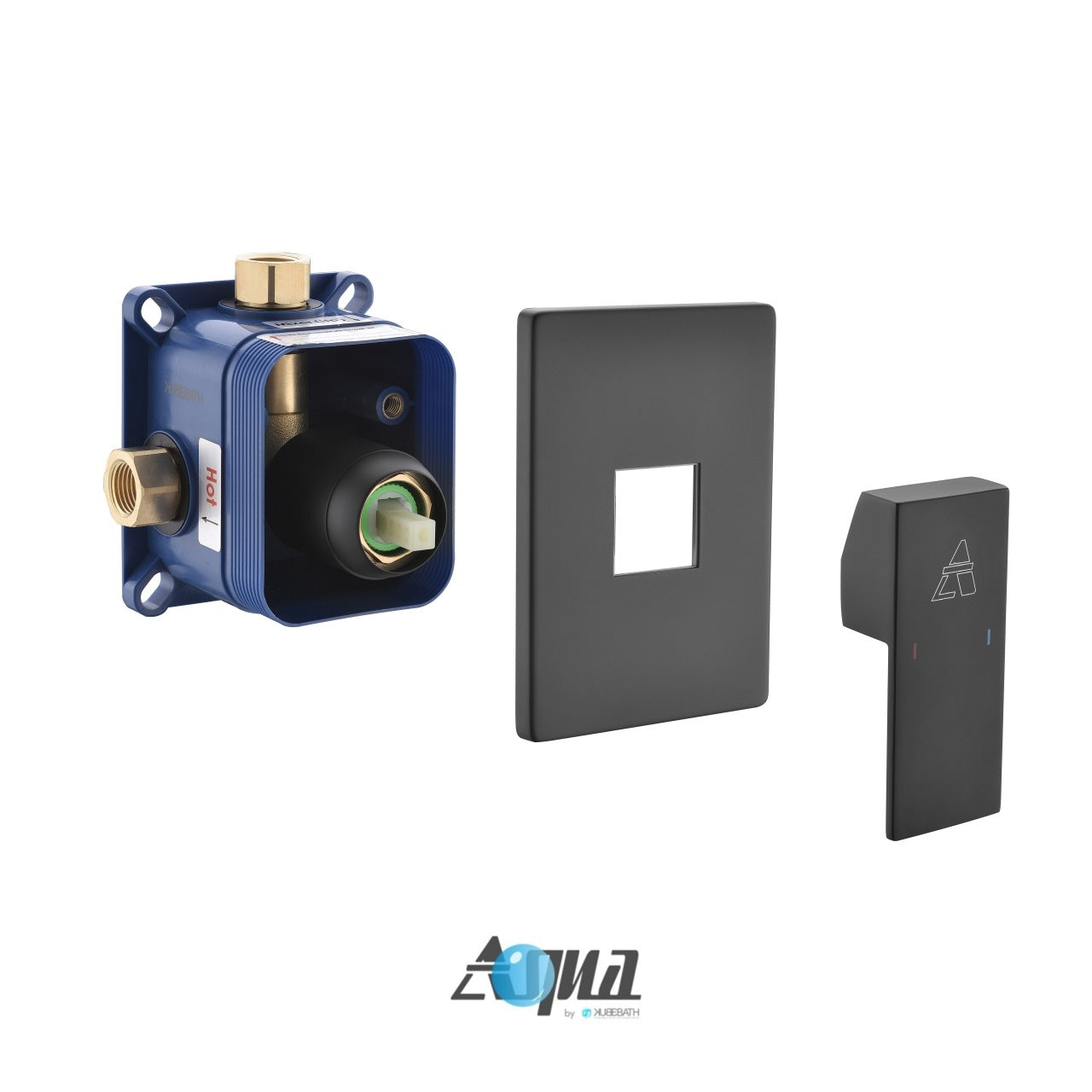 Aqua Piazza Black Shower set w/ Tub Filler