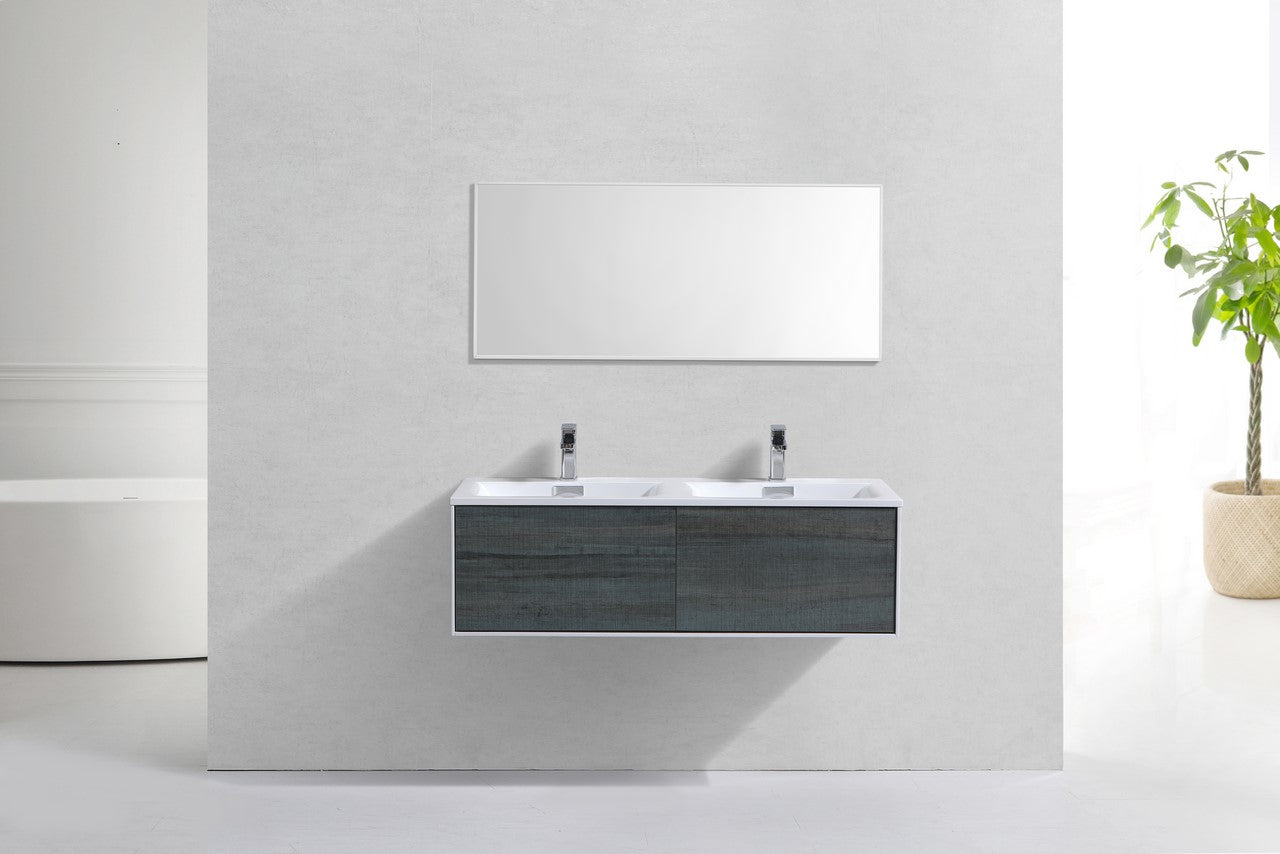 Divario 48″ Ocean Gray Wall Mount Modern Bathroom Vanity