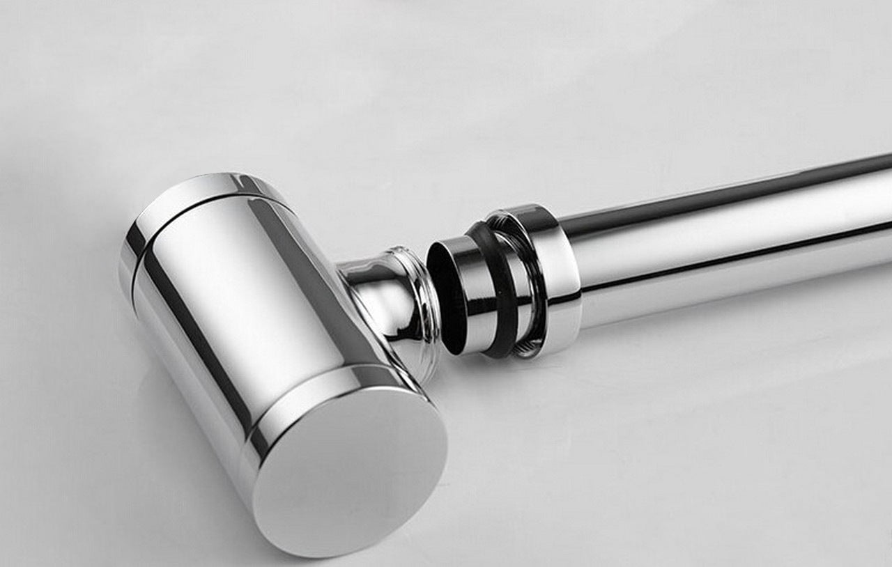 KubeBath Space Saving P-Trap in Chrome Finish