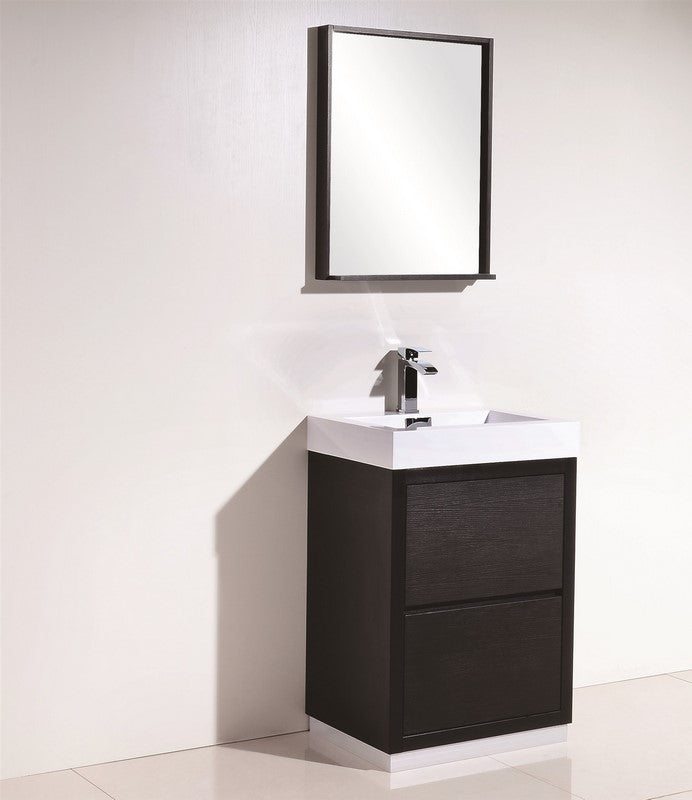 Bliss 24″ Black Free Standing Modern Bathroom Vanity