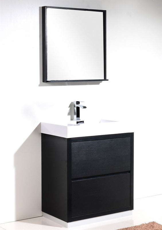 Bliss 30″ Black Free Standing Modern Bathroom Vanity