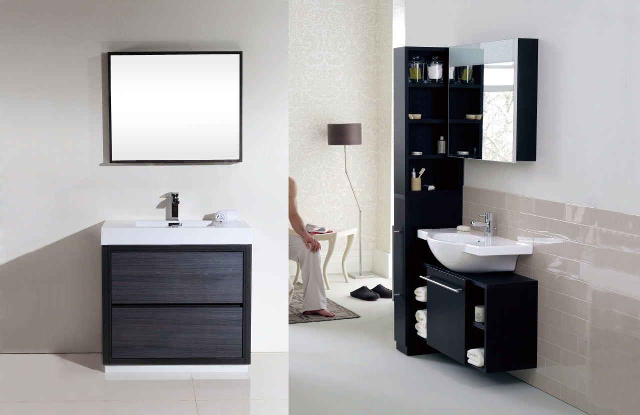 Bliss 40″ Black Free Standing Modern Bathroom Vanity