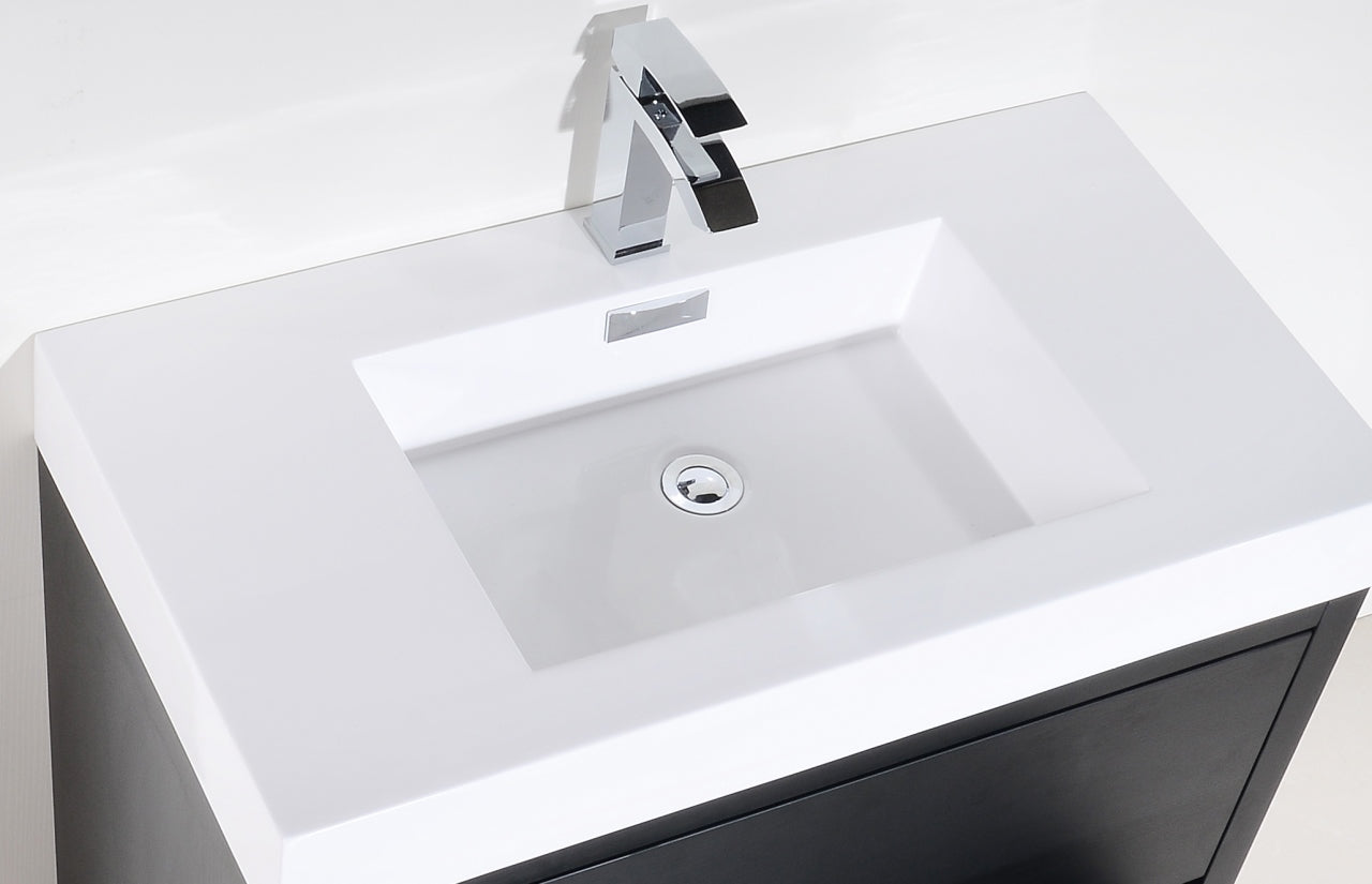 Bliss 40″ Black Free Standing Modern Bathroom Vanity