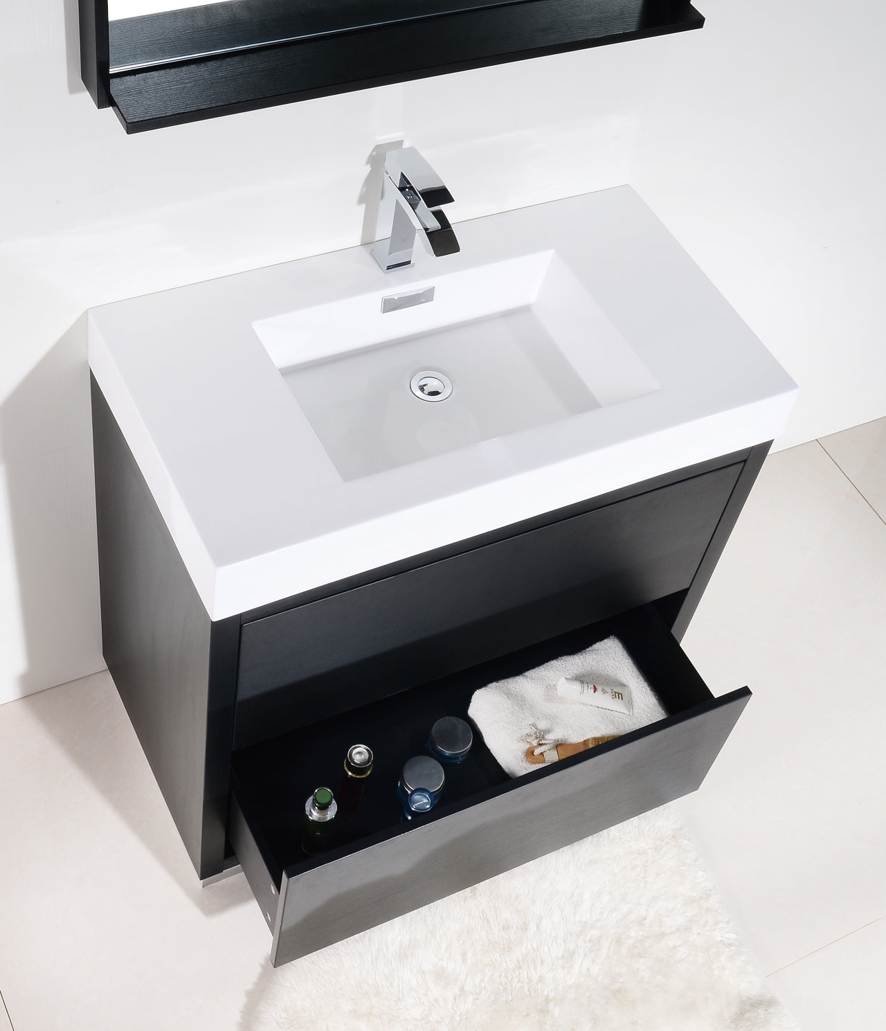 Bliss 40″ Black Free Standing Modern Bathroom Vanity