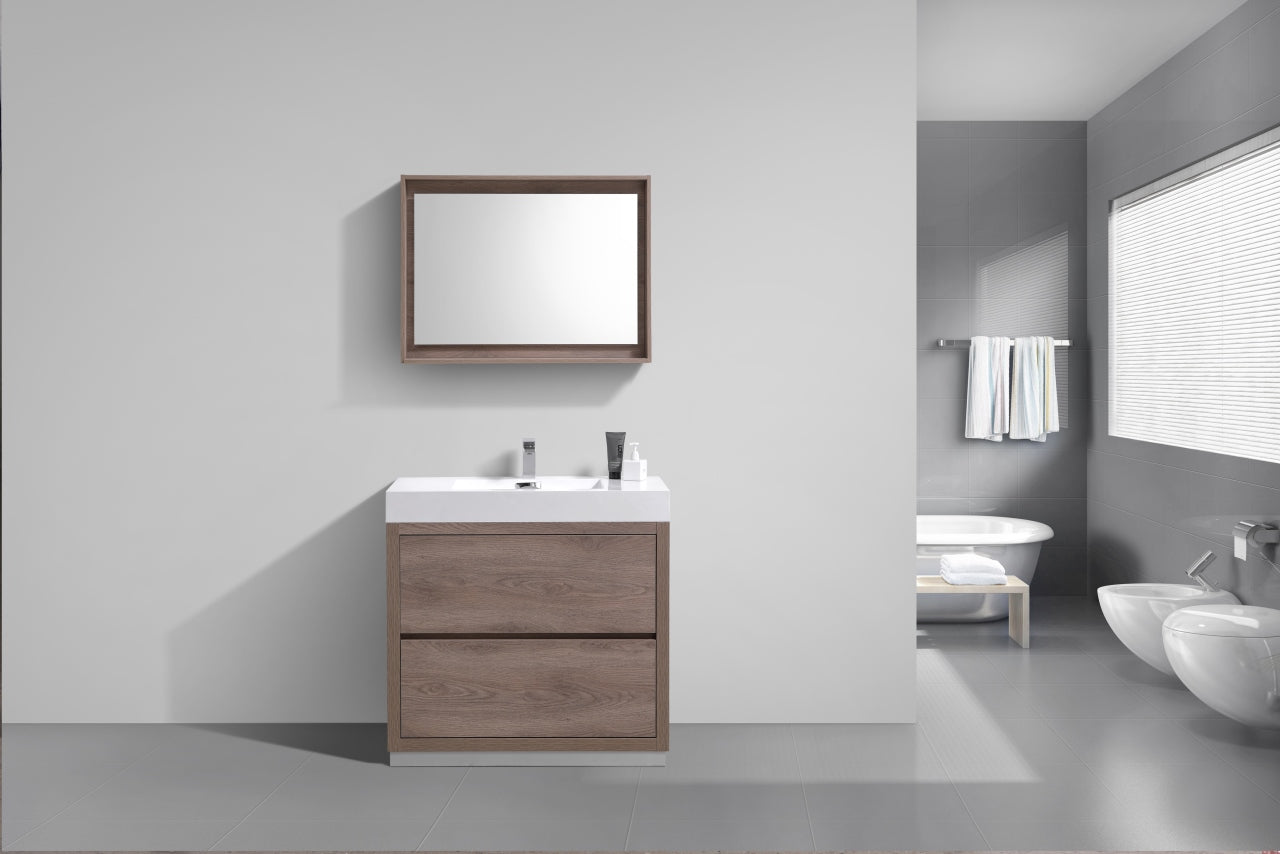Bliss 40″ Butternut Free Standing Modern Bathroom Vanity