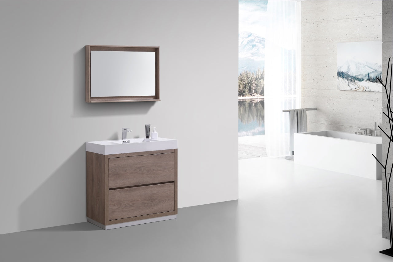 Bliss 40″ Butternut Free Standing Modern Bathroom Vanity