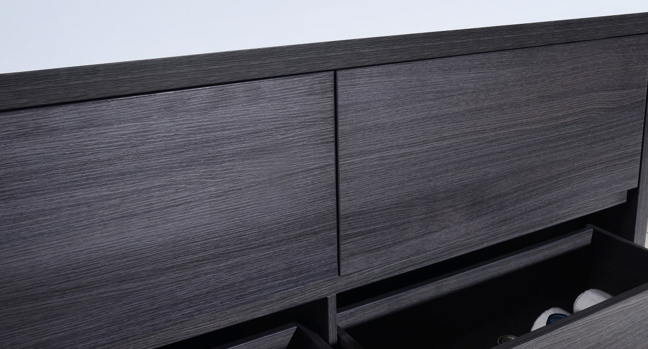 Bliss 60″ Double Sink Gray Oak Free Standing Modern Bathroom Vanity