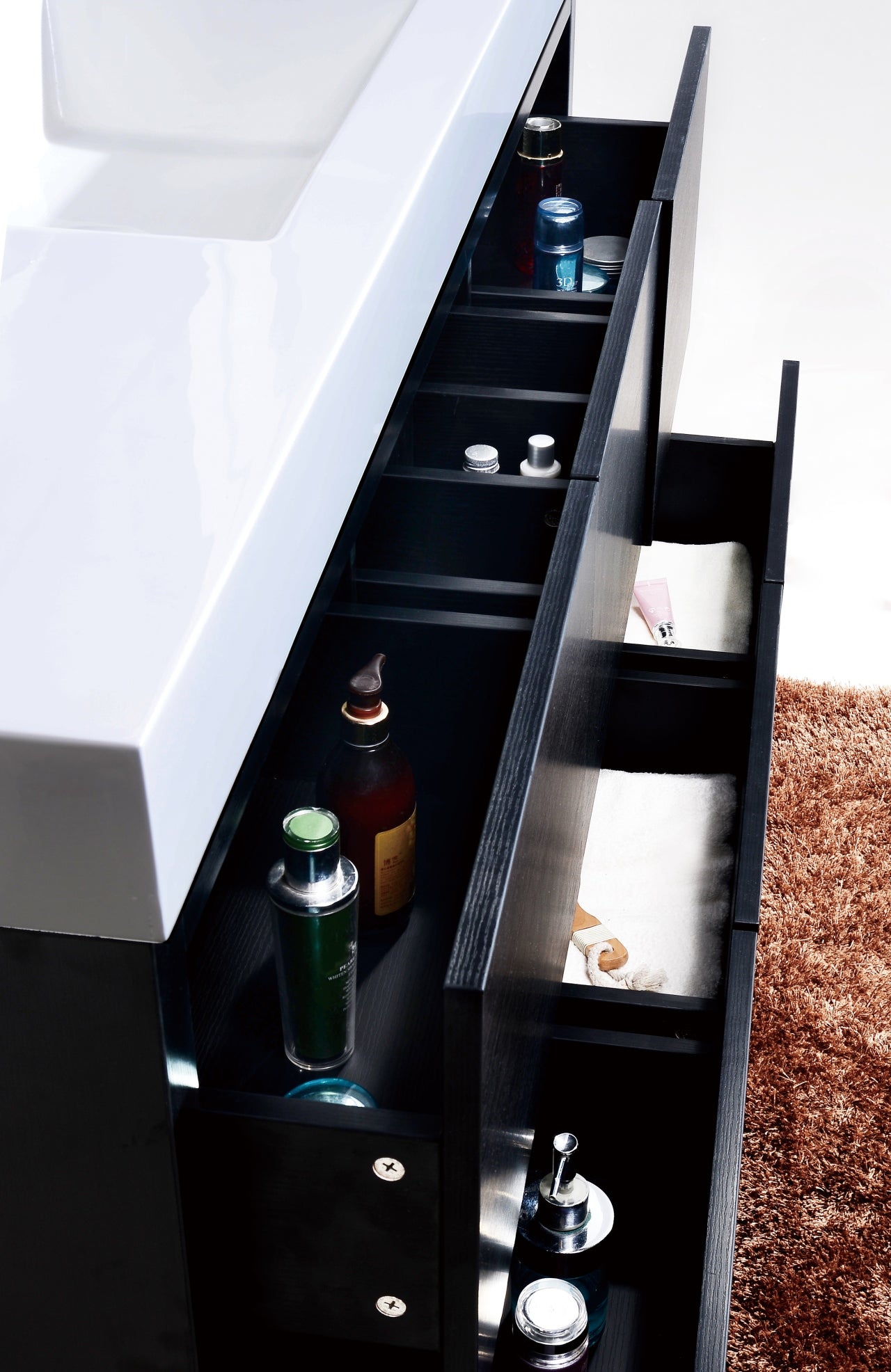 Bliss 60″ Single Sink Black Free Standing Modern Bathroom Vanity