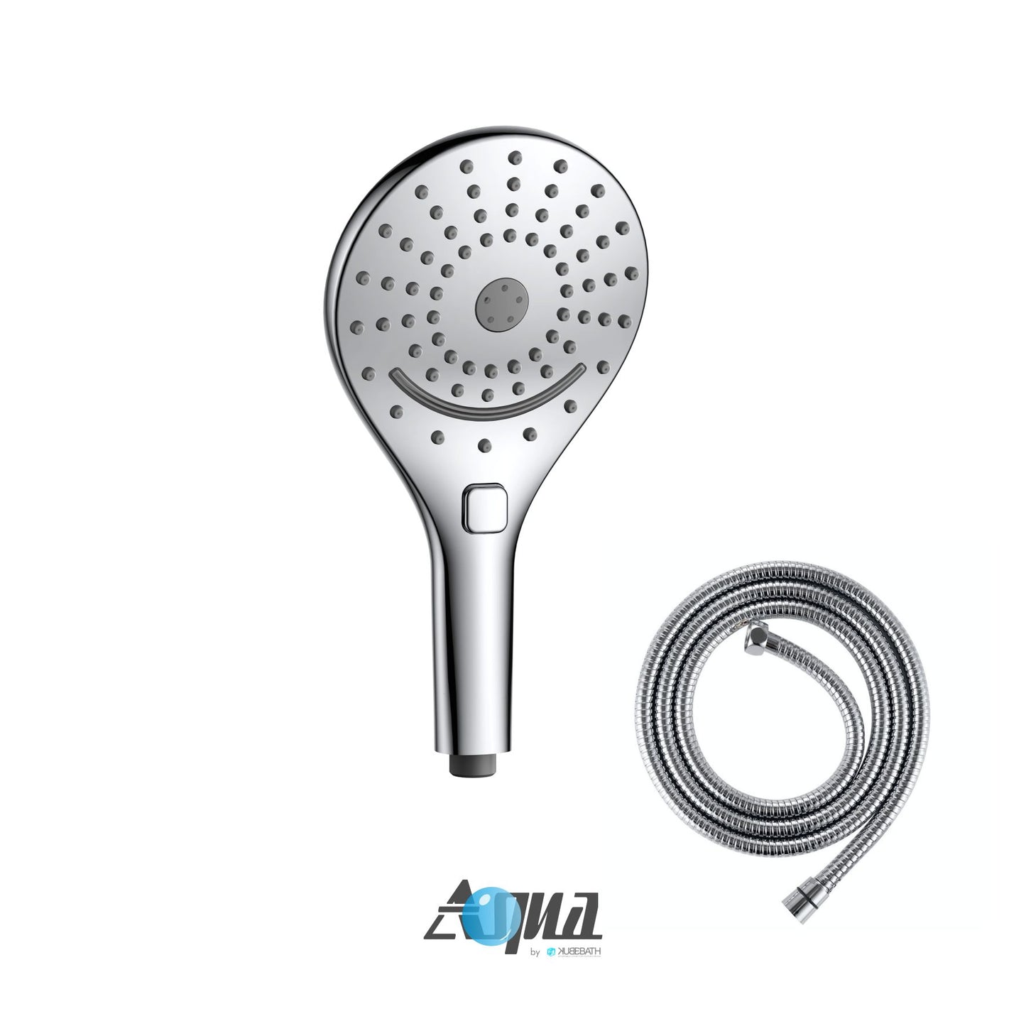 Aqua Rondo by KubeBath 6″ Multifunction Handheld W/ Flexible Hose