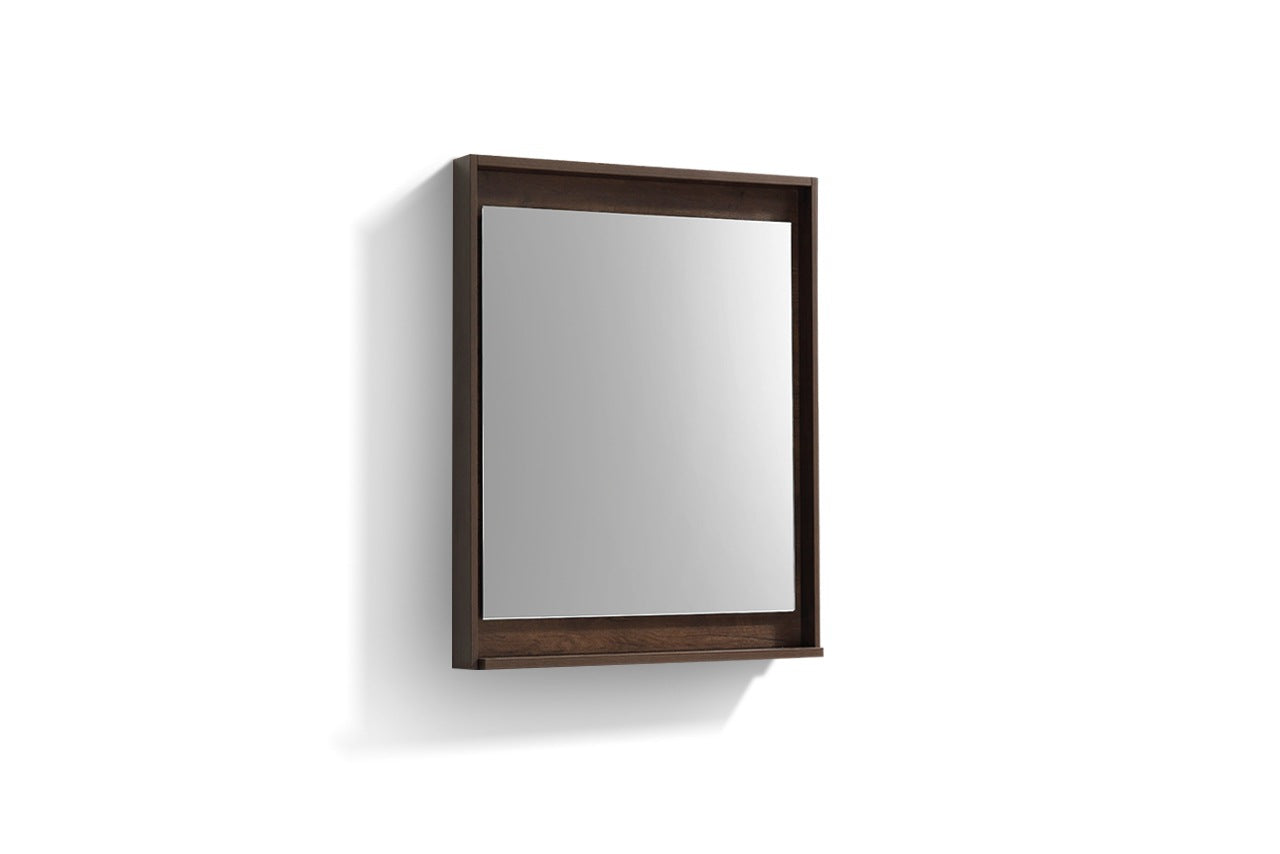 24″ Wide Mirror w/ Shelf – Rosewood