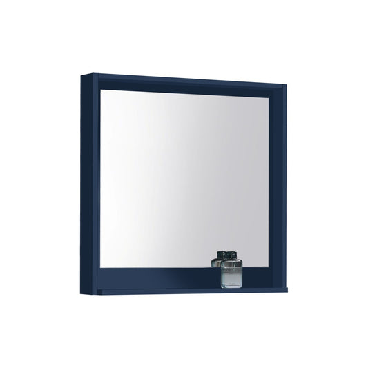 30″ Wide Mirror w/ Shelf – Gloss Blue