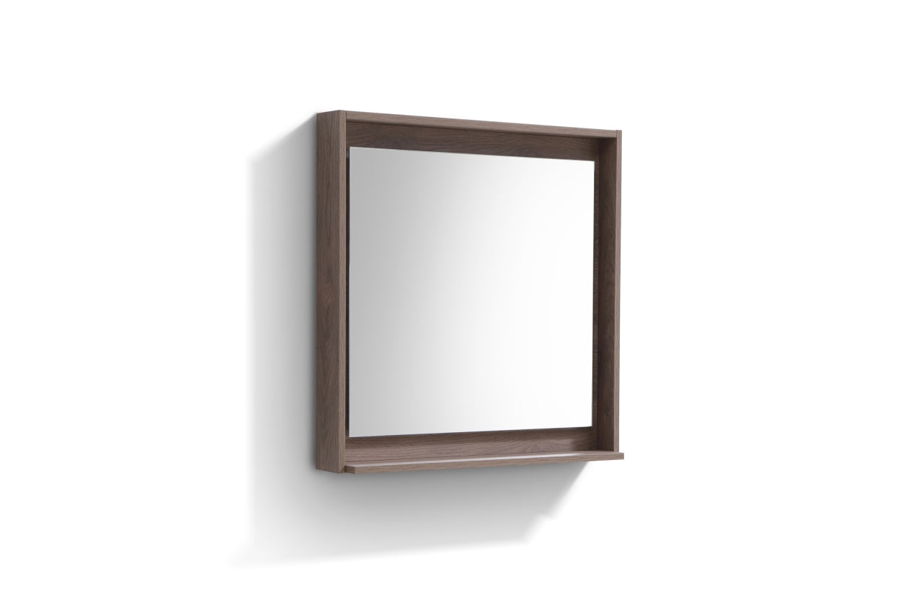30″ Wide Mirror w/ Shelf – Butternut