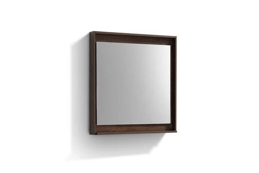 30″ Wide Mirror w/ Shelf – Rosewood