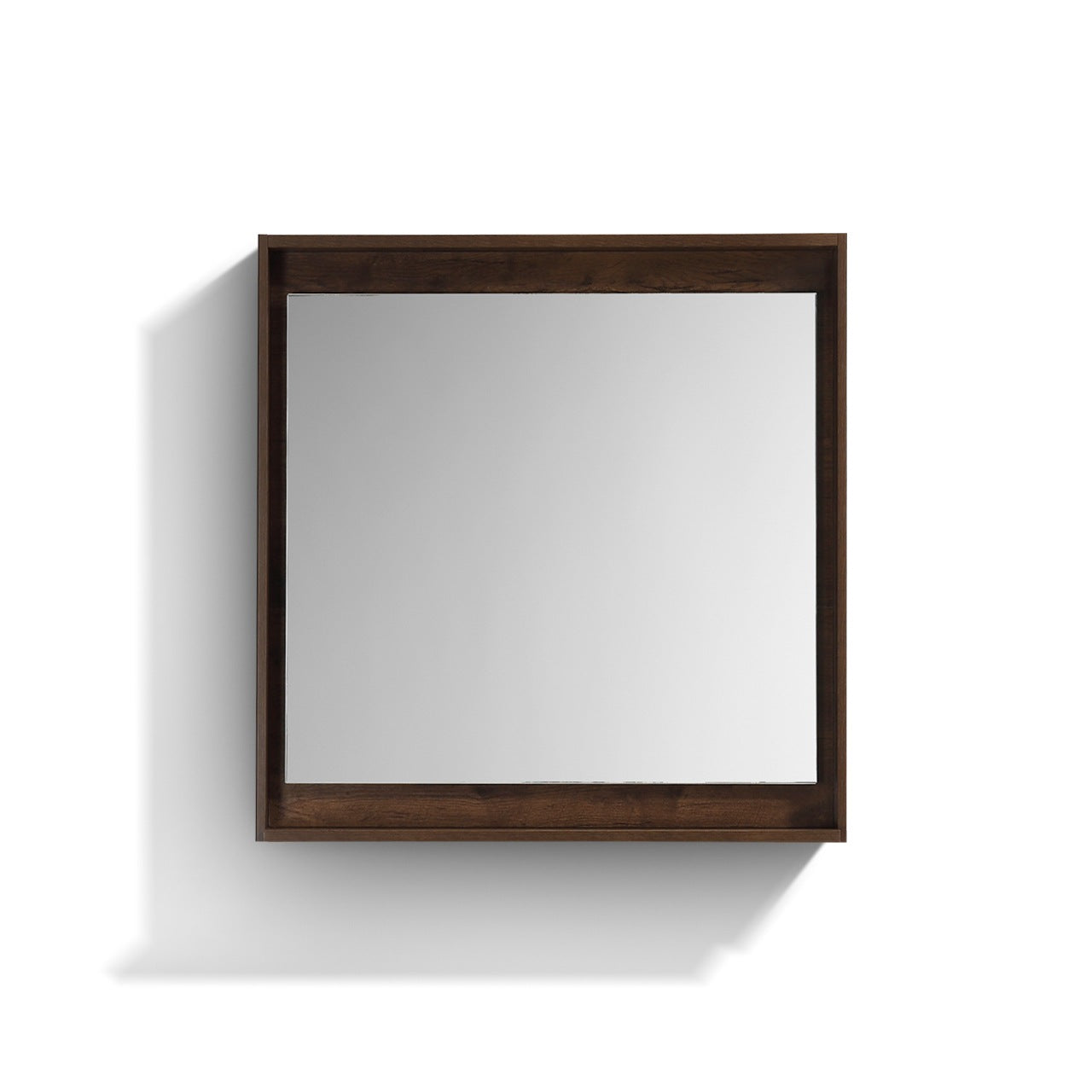 30″ Wide Mirror w/ Shelf – Rosewood