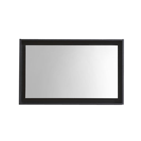 36″ Wide Mirror w/ Shelf – Black