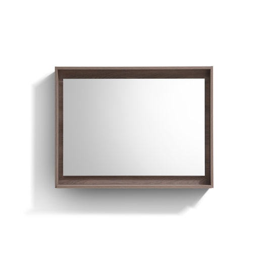 40″ Wide Mirror w/ Shelf – Butternut