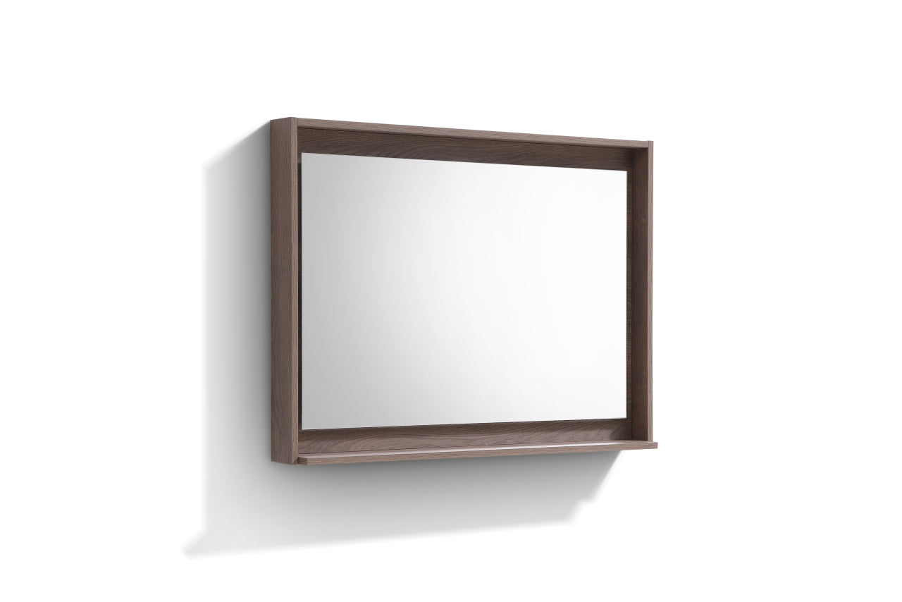 40″ Wide Mirror w/ Shelf – Butternut