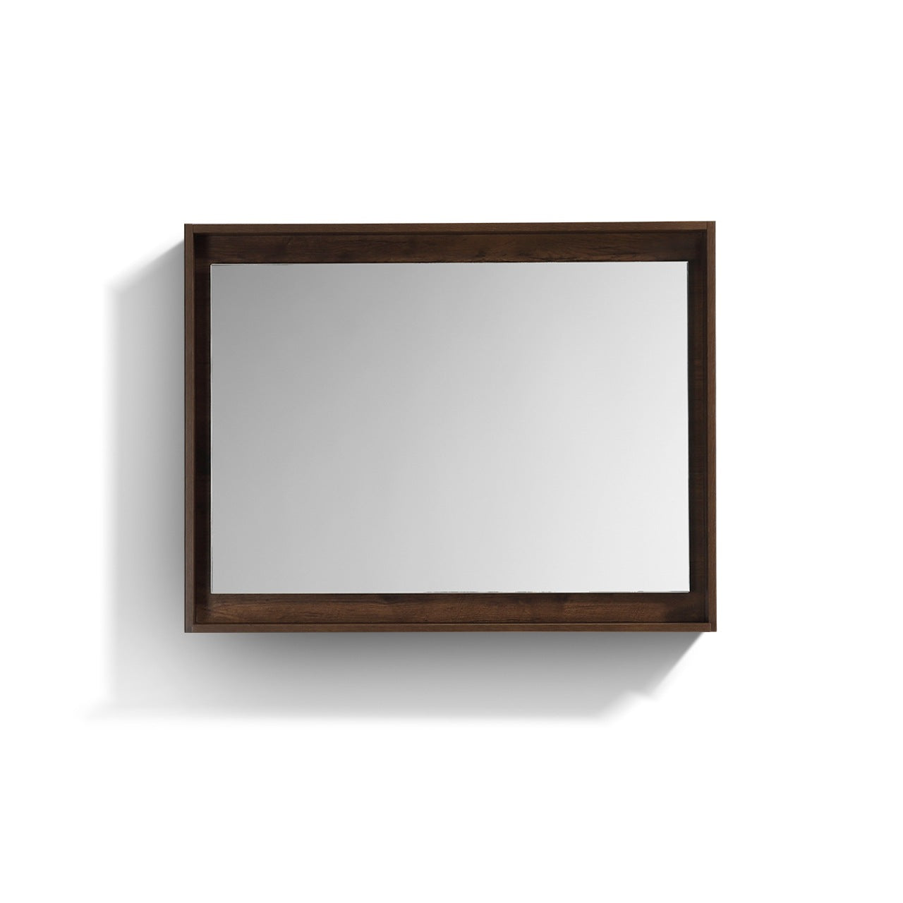 40″ Wide Mirror w/ Shelf – Rosewood