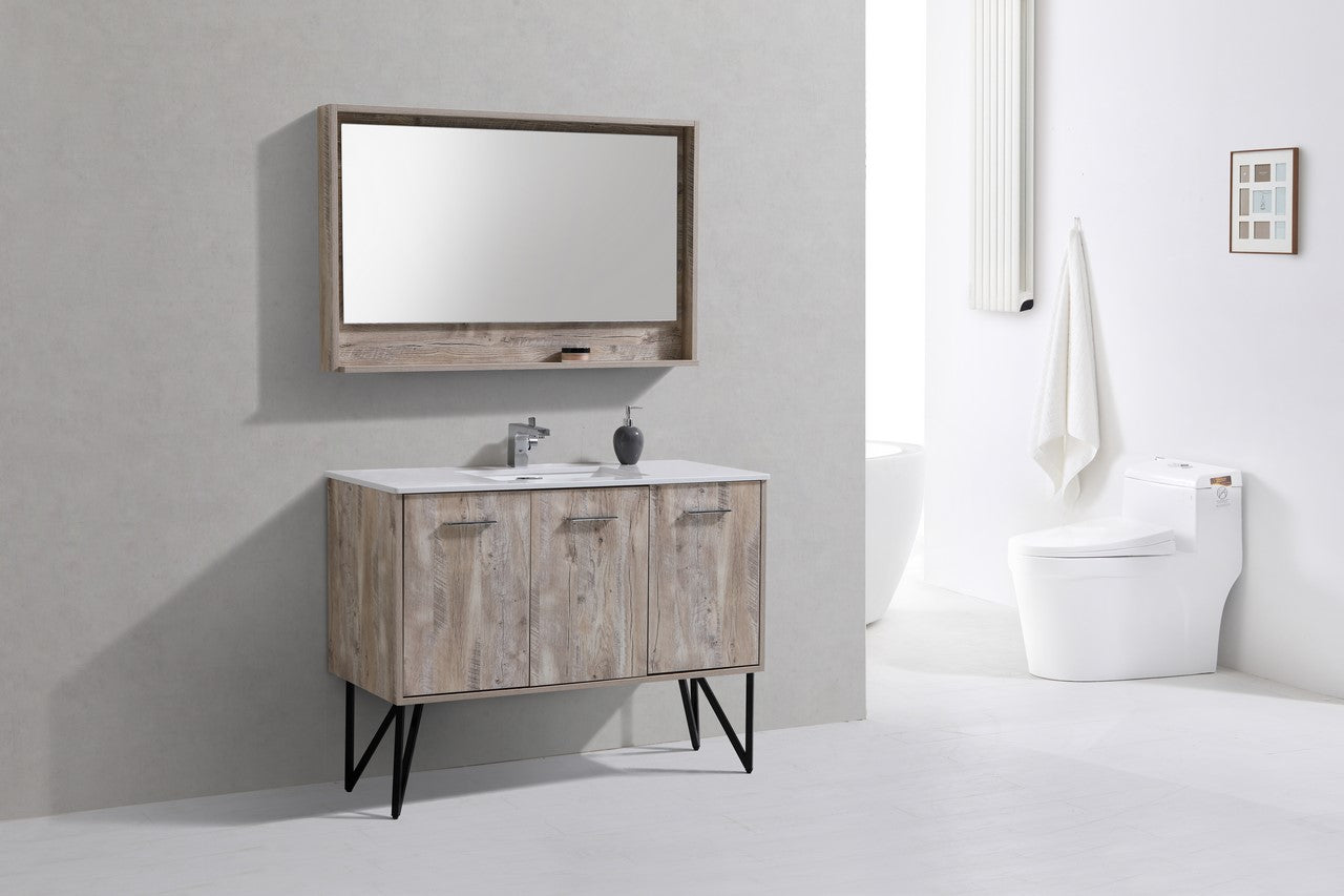 Bosco 48″ Modern Bathroom Vanity w/ White Countertop