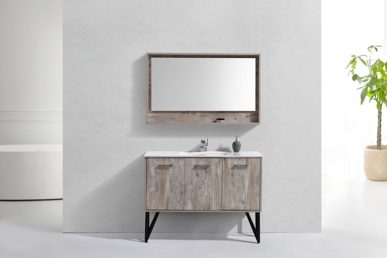 Bosco 48″ Modern Bathroom Vanity w/ White Countertop