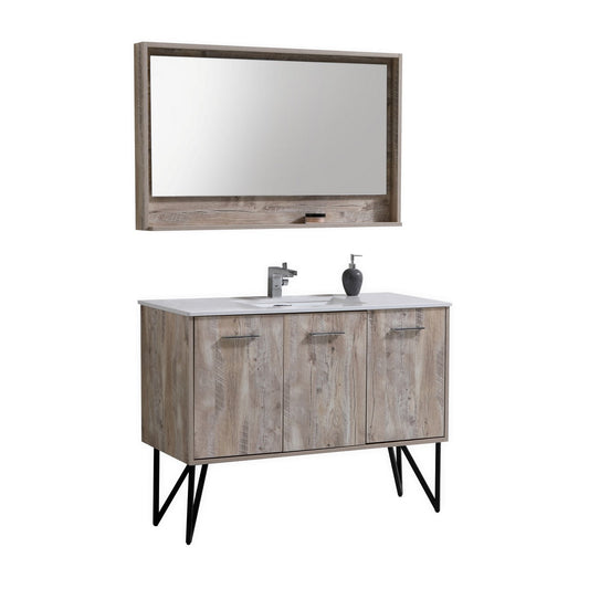 Bosco 48″ Modern Bathroom Vanity w/ White Countertop