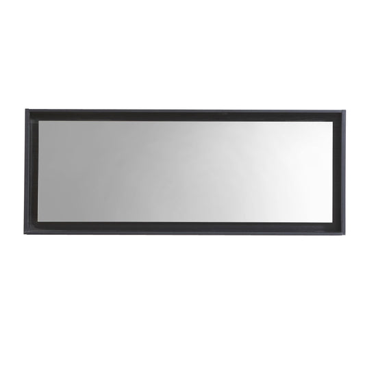 70″ Wide Mirror w/ Shelf – Black
