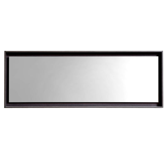 80″ Wide Mirror w/ Shelf – High Gloss Gray Oak