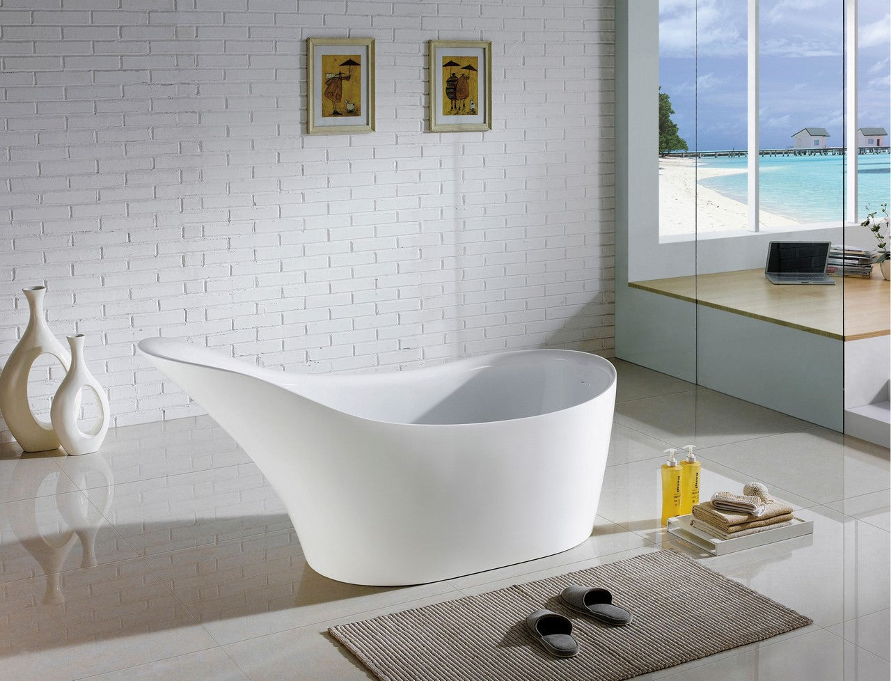 Kube Victorian 67″ Free Standing Bathtub