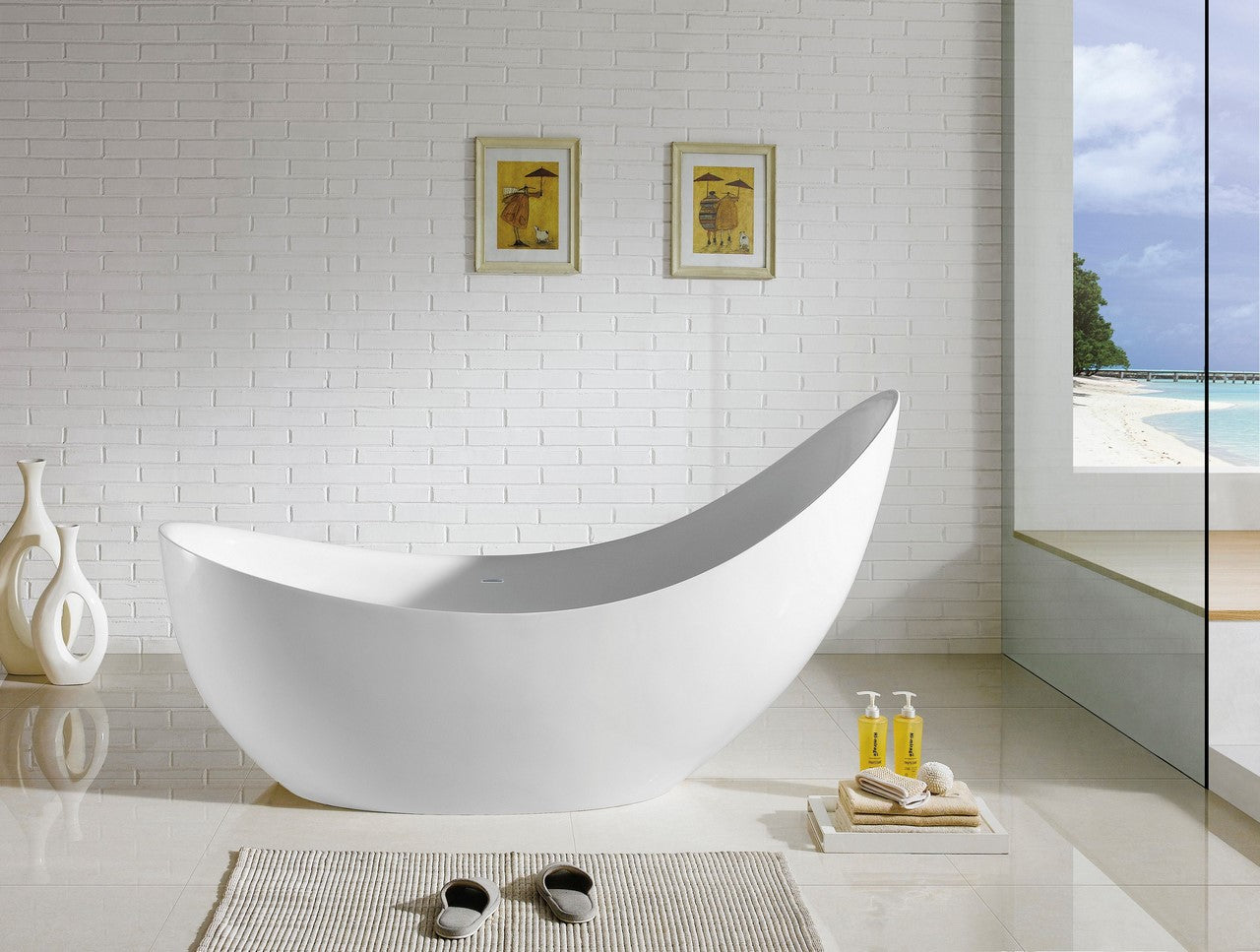 Kube Salto 80.5″ Free Standing Bathtub w/ C UPC Approved